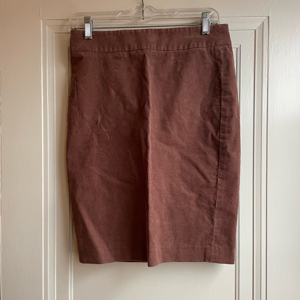 Pink J.Crew Corduroy Pencil Skirt